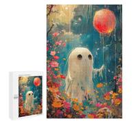 Puzzles 1000 PCS pour Adolescents Happy Floral Boho Ghost Puzzles pour Adultes À Monter Soi-même - Jeux Éducatifs Et Amusants en Famille 1000 PCS