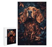 Puzzles 1000 PCS pour Adolescents Irish Setter Portrait in Foliage Puzzles pour Adultes Jeu De Réflexion Cadeau d'anniversaire Difficile À Compléter 1000 PCS