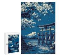 Puzzles 1000 PCS pour Adolescents Japanese Landscape with Torii Gate and Mountain Puzzles pour Adultes À Monter Soi-même - Jeux Éducatifs Et Amusants en Famille 1000 PCS
