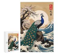 Puzzles 1000 PCS pour Adolescents Japanese Peacock Puzzles pour Adultes Jeu De Réflexion Cadeau d'anniversaire Difficile À Compléter 1000 PCS