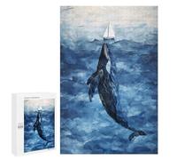 Puzzles 1000 PCS pour Adolescents Jonah and The Whale Puzzles pour Adultes Jeu De Réflexion Cadeau d'anniversaire Difficile À Compléter 1000 PCS