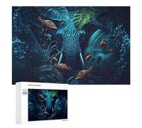 Puzzles 1000 PCS pour Adolescents Jungle Elephant Majesty -2 Jeux De Puzzle Relaxants Améliorent La Mémoire Offrez-Les en Cadeau À Toute La Famille 1000 PCS