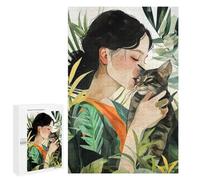 Puzzles 1000 PCS pour Adolescents Kitty I Love You Cat Art Puzzles pour Adultes Décoration Murale Jouet Difficile, Difficile, Stimulant À Compléter 1000 PCS