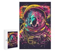 Puzzles 1000 PCS pour Adolescents Koala Astronaut Space Art Print Puzzles pour Adultes Améliore La Mémoire Interaction Parent-Enfant Jouet Jeu Intellectuel 1000 PCS