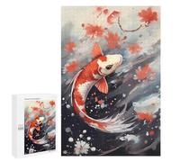 Puzzles 1000 PCS pour Adolescents Koi Fish Watercolor Puzzle Adulte Jeu Familial Une Œuvre d'art À Offrir en Cadeau À Toute La Famille 1000 PCS