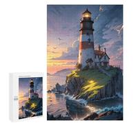 Puzzles 1000 PCS pour Adolescents Lighthouse Ocean Fantasy Puzzles pour Adultes - Jeux De Construction - Analyse Et Logique - Idées Cadeaux pour Toute La Famille 1000 PCS