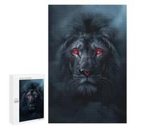 Puzzles 1000 PCS pour Adolescents Lion Night Mist Glow Eyes Puzzle pour Adultes : Un Jeu Manuel Amusant Et Humoristique pour Un Anniversaire Ou Noël 1000 PCS