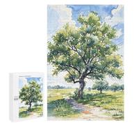 Puzzles 1000 PCS pour Adolescents Lone Summer Tree Puzzles pour Adultes Jouets Anti-Stress Décoration Parfaite Cadeaux Anti-Stress 1000 PCS