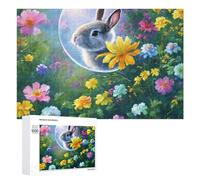 Puzzles 1000 PCS pour Adolescents Magical Bunny Garden Jeux De Puzzle Relaxants Améliorent La Mémoire Offrez-Les en Cadeau À Toute La Famille 1000 PCS