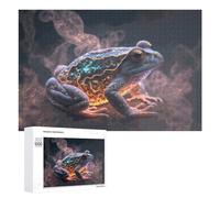 Puzzles 1000 PCS pour Adolescents Magical Glowing Frog in Mystic Forest Jeux De Puzzle Relaxants Améliorent La Mémoire Offrez-Les en Cadeau À Toute La Famille 1000 PCS