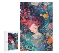 Puzzles 1000 PCS pour Adolescents Mermaid Dream Ocean Fantasy Puzzles pour Adultes Améliore La Mémoire Interaction Parent-Enfant Jouet Jeu Intellectuel 1000 PCS