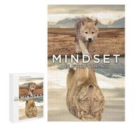 Puzzles 1000 PCS pour Adolescents Mindset is Everything Wolf Puzzle pour Adultes Jouets Anti-Stress Modèle À Assembler Cadeau d'anniversaire, Cadeaux, 1000 PCS