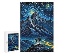 Puzzles 1000 PCS pour Adolescents Mountain Climber Starry Night Jeu De Puzzle Casse-tête Anti-Stress Stimulant À Compléter 1000 PCS