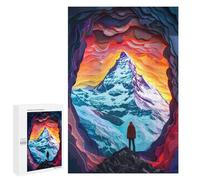 Puzzles 1000 PCS pour Adolescents Mountain Majesty A Hiker's Perspective Puzzles pour Adultes Améliore La Mémoire Interaction Parent-Enfant Jouet Jeu Intellectuel 1000 PCS