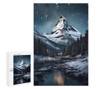 Puzzles 1000 PCS pour Adolescents Mountain Peak Snow Night Puzzles pour Adultes - Jouets À Faire Soi-même, mais Aussi Un Défi Éducatif Amusant Et Humoristique 1000 PCS