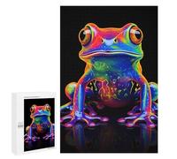Puzzles 1000 PCS pour Adolescents Neon Frog Puzzles pour Adultes Jouets Anti-Stress Décoration Parfaite Cadeaux Anti-Stress 1000 PCS