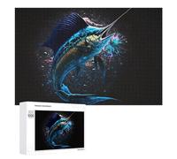 Puzzles 1000 PCS pour Adolescents Neon Marlin Ocean's Glowing Wonder Jeux De Puzzle Relaxants Améliorent La Mémoire Offrez-Les en Cadeau À Toute La Famille 1000 PCS