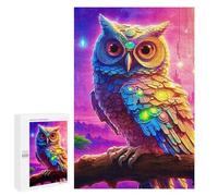 Puzzles 1000 PCS pour Adolescents Neon Owl Fantasy Artwork Jeux De Puzzle Relaxants Améliorent La Mémoire Offrez-Les en Cadeau À Toute La Famille 1000 PCS