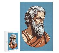 Puzzles 1000 PCS pour Adolescents Plato Greek Philosopher Puzzle pour Adultes : Un Jeu Manuel Amusant Et Humoristique pour Un Anniversaire Ou Noël 1000 PCS