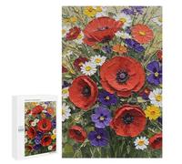 Puzzles 1000 PCS pour Adolescents Poppy and Daisy Bouquet Puzzles pour Adultes Jeu De Réflexion Cadeau d'anniversaire Difficile À Compléter 1000 PCS