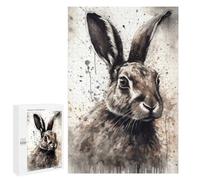 `Puzzles 1000 PCS pour Adolescents Rabbit Beauty Black Ink Puzzles pour Adultes Jeux De Détente Découpe De Précision Offre Spéciale Cadeaux pour Toute La Famille 1000 PCS