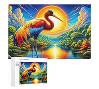 Puzzles 1000 PCS pour Adolescents Rainbow Crane Sunset Puzzles pour Adultes Jeux Relaxants Difficulté Défi Éducatif Difficile 1000 PCS