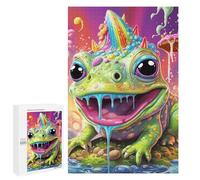 Puzzles 1000 PCS pour Adolescents Rainbow Slime Frog Fantasy Jeux De Puzzle Relaxants Améliorent La Mémoire Offrez-Les en Cadeau À Toute La Famille 1000 PCS