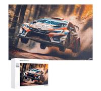 Puzzles 1000 PCS pour Adolescents Rally Car in Action Puzzles pour Adultes Jeux Relaxants Difficulté Défi Éducatif Difficile 1000 PCS