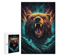 Puzzles 1000 PCS pour Adolescents Roaring Bear Illustration -1 Puzzles pour Adultes Améliore La Mémoire Interaction Parent-Enfant Jouet Jeu Intellectuel 1000 PCS