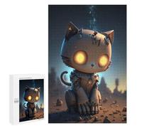 Puzzles 1000 PCS pour Adolescents Robotic Cat in Space-4 Puzzles pour Adultes Jouets Anti-Stress Décoration Parfaite Cadeaux Anti-Stress 1000 PCS