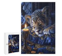 Puzzles 1000 PCS pour Adolescents Royal Tiger Cub Crowned Puzzles pour Adultes Améliore La Mémoire Défi Éducatif Réduction du Stress Cadeaux 1000 PCS