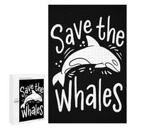 Puzzles 1000 PCS pour Adolescents Save The Whales Environme Puzzles pour Adultes Jeu De Réflexion Cadeau d'anniversaire Difficile À Compléter 1000 PCS