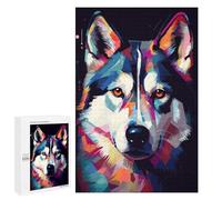 Puzzles 1000 PCS pour Adolescents Siberian Husky Abstract Puzzles pour Adultes Décoration Murale Jouet Difficile, Difficile, Stimulant À Compléter 1000 PCS