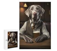 Puzzles 1000 PCS pour Adolescents Silver Labrador in The Pub Jeu De Puzzle Casse-tête Anti-Stress Stimulant À Compléter 1000 PCS