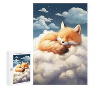 Puzzles 1000 PCS pour Adolescents Sleeping Red Fox Puzzles pour Adultes Décoration Murale Jouet Difficile, Difficile, Stimulant À Compléter 1000 PCS