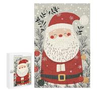 `Puzzles 1000 PCS pour Adolescents Smiling Santa Claus Illustration Puzzles pour Adultes Jeux De Détente Découpe De Précision Offre Spéciale Cadeaux pour Toute La Famille 1000 PCS