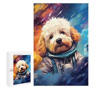 Puzzles 1000 PCS pour Adolescents Space Poodle Adventure Puzzles pour Adultes Améliore La Mémoire Défi Éducatif Réduction du Stress Cadeaux 1000 PCS