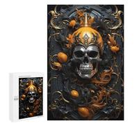Puzzles 1000 PCS pour Adolescents Spooky Skull Artwork Puzzles pour Adultes Améliore La Mémoire Interaction Parent-Enfant Jouet Jeu Intellectuel 1000 PCS