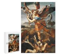 Puzzles 1000 PCS pour Adolescents St Michael Vanquish Satan Puzzle pour Adultes : Un Jeu Manuel Amusant Et Humoristique pour Un Anniversaire Ou Noël 1000 PCS