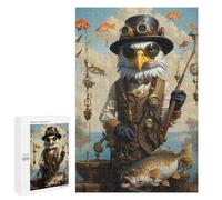 Puzzles 1000 PCS pour Adolescents Steampunk Bass Bald Eagle Puzzle Adulte Jeu Familial Une Œuvre d'art À Offrir en Cadeau À Toute La Famille 1000 PCS