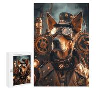 `Puzzles 1000 PCS pour Adolescents Steampunk Dog Doberman Puzzles pour Adultes Jeux De Détente Découpe De Précision Offre Spéciale Cadeaux pour Toute La Famille 1000 PCS