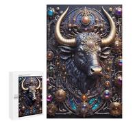 Puzzles 1000 PCS pour Adolescents Steampunk Mighty Bull Puzzles pour Adultes Décoration Murale Jouet Difficile, Difficile, Stimulant À Compléter 1000 PCS