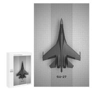 Puzzles 1000 PCS pour Adolescents Sukhoi Su 27 Puzzles pour Adultes Décoration Murale Jouet Difficile, Difficile, Stimulant À Compléter 1000 PCS
