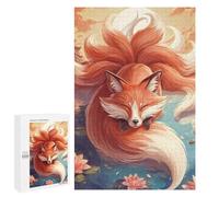 Puzzles 1000 PCS pour Adolescents Sunset Nine Tailed Fox Puzzles pour Adultes Jeux Amusants Difficile Difficile À Compléter 1000 PCS