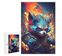 Puzzles 1000 PCS pour Adolescents The Angry Powerful Raccoon Puzzles pour Adultes Décoration Murale Jouet Difficile, Difficile, Stimulant À Compléter 1000 PCS