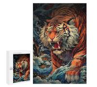 Puzzles 1000 PCS pour Adolescents The Great Tiger Wave Puzzles pour Adultes - Jouets À Faire Soi-même, mais Aussi Un Défi Éducatif Amusant Et Humoristique 1000 PCS