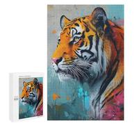 Puzzles 1000 PCS pour Adolescents The Royal Tiger Puzzle Adulte Jeu Familial Une Œuvre d'art À Offrir en Cadeau À Toute La Famille 1000 PCS