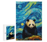 Puzzles 1000 PCS pour Adolescents The Starry Night Panda Puzzles pour Adultes À Monter Soi-même - Jeux Éducatifs Et Amusants en Famille 1000 PCS