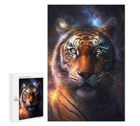 Puzzles 1000 PCS pour Adolescents Tiger Galaxy Art Print-4 Puzzles pour Adultes Jeux Amusants Difficile Difficile À Compléter 1000 PCS