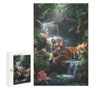 Puzzles 1000 PCS pour Adolescents Tigers Jungle Repose Puzzle pour Adultes : Un Jeu Manuel Amusant Et Humoristique pour Un Anniversaire Ou Noël 1000 PCS